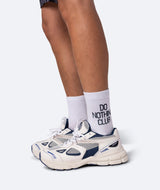Do Nothing Club Tennis Socks - White