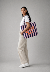 Quality Time Shopping Bag - Striped