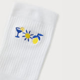 Triple Fun Tennis Socks - White