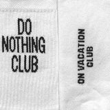 Do Nothing Club Tennis Socks - White