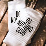 Do Nothing Club Tennis Socks - White