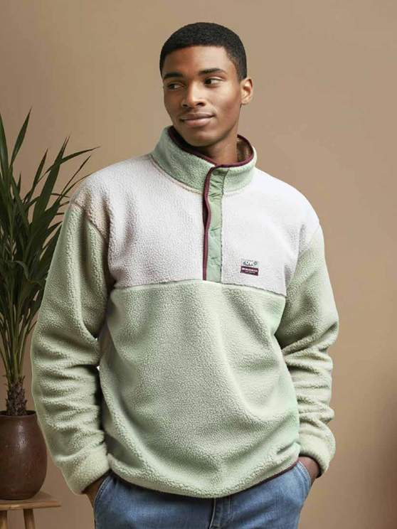 Wanderlust Fleece Sweater - Mint