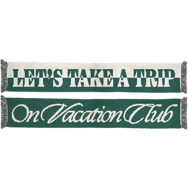 Let's take a trip Scarf - Green/White