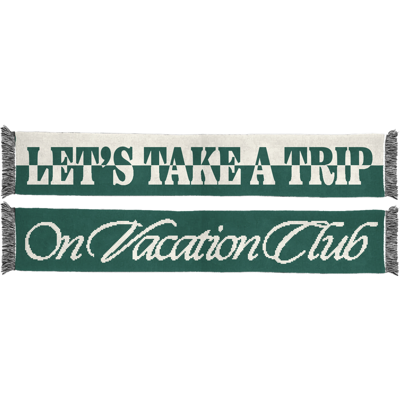 Let's take a trip Scarf - Green/White