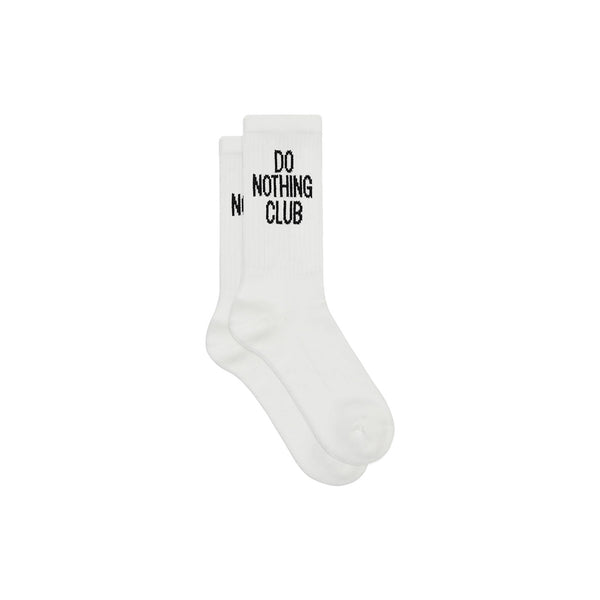 Do Nothing Club Tennis Socks - White