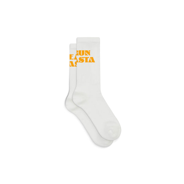 Eat Pasta Tennis Socks - White
