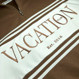 Classic Logo Half Zip Ladies Sweater - Chocolate