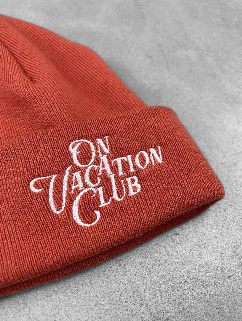 Calligraphy Merino Beanie - Copper