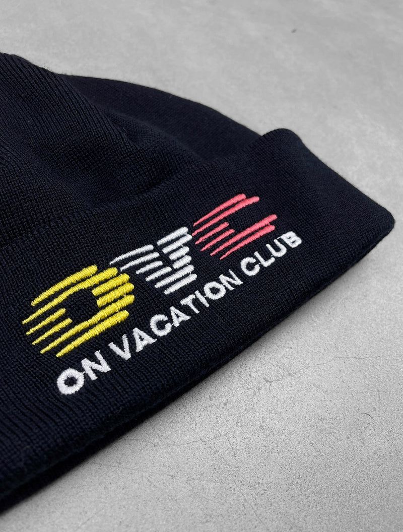 Short Merino Beanie OVC Logo - Navy