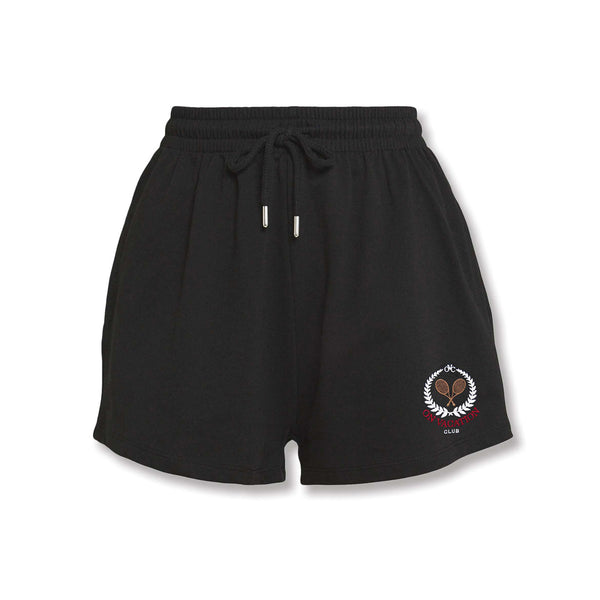 Ladies' Tennis Emblem Shorts- Black