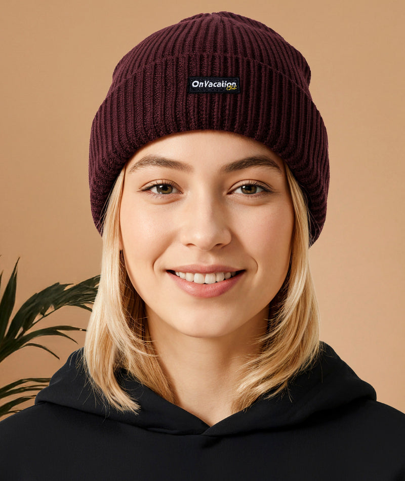 Members Club Short Beanie - Burgundy