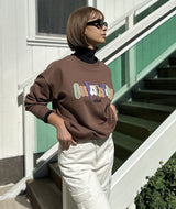 Pleasure Logo Ladies Sweater - Chocolate