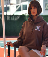 Tennis Ladies Hoodie - Chocolate