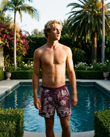 Capri Swim Shorts - Burgundy