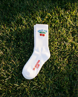 Cherry Socks - White