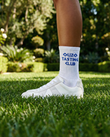 Ouzo Tasting Tennis Socks - White