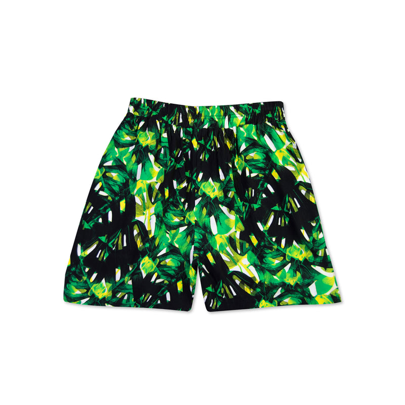 Palm Viscose Shorts - Green