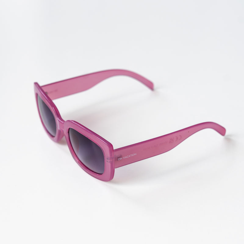 Chunky Retro Sunglasses - Berry