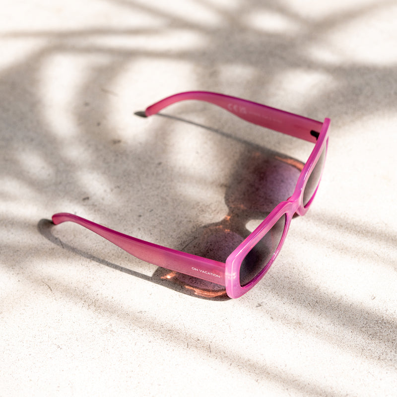 Chunky Retro Sunglasses - Berry