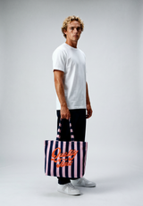 Quality Time Shopping Bag - Striped