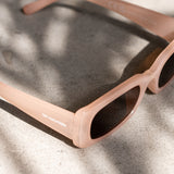 Chunky Rectangular Sunglasses - Nude