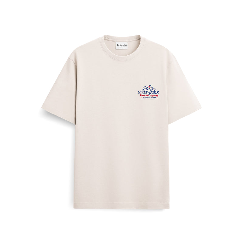 NYC Pizza T-Shirt - Beige