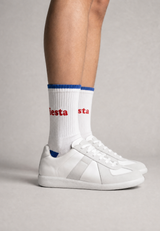Siesta Fiesta Tennis Socks - White