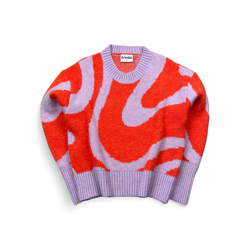 Swirls Knit Sweater - Peach