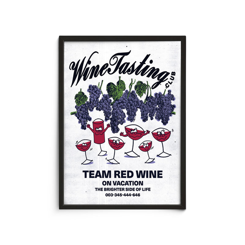 Wine Tasting Club Poster - Team Redwine
