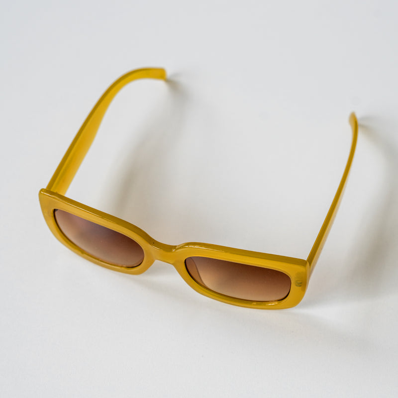 Chunky Retro Sunglasses - Honey