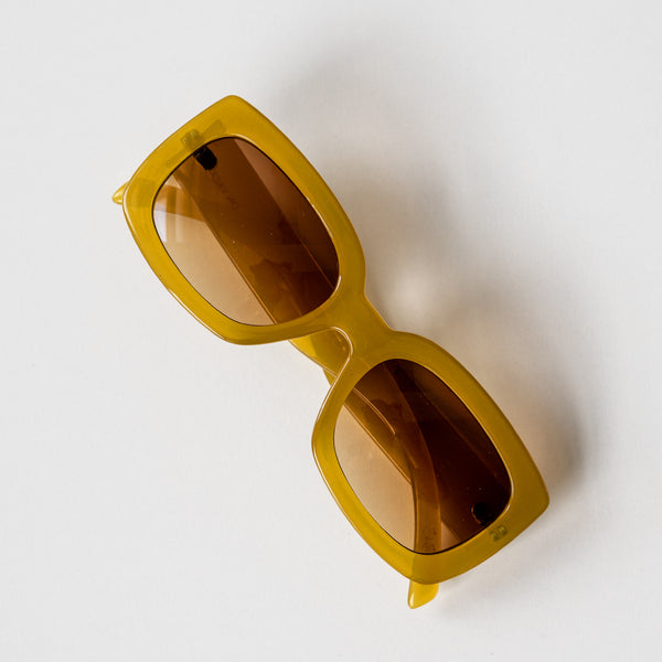 Chunky Retro Sunglasses - Honey