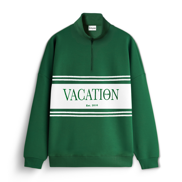 Classic Logo Half Zip Sweater - Grass Green