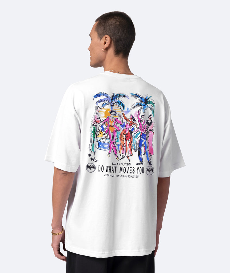 BACARDÍ x On Vacation - Do What Moves You T-Shirt - White