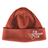 Calligraphy Merino Beanie - Copper
