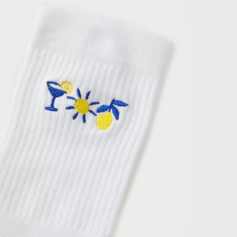 Triple Fun Tennis Socks - White