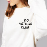 Do Nothing Club Womens Sweater - White