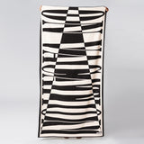 Triangle Oversize Beach Towel - Black/Off White