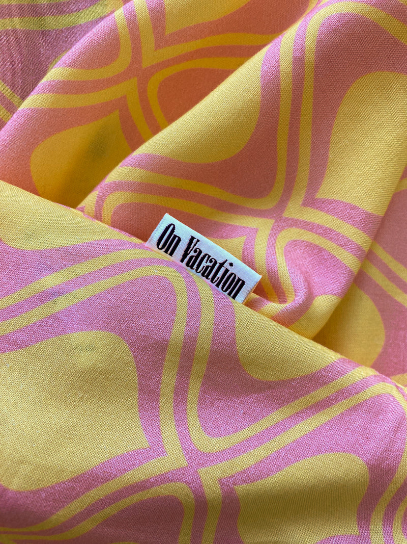 Retro Viscose Shirt- Vanilla/Rose
