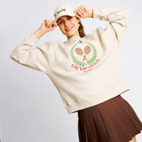 Ladies' Tennis Emblem Sweater - Sand