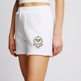 Ladies' Tennis Emblem Shorts- White