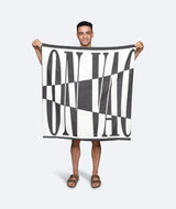 Triangle Oversize Beach Towel - Black/Off White