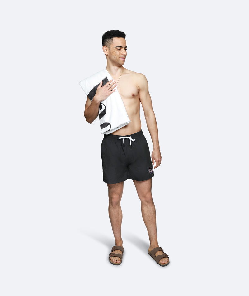 Paradise Is Very Nice Swim Shorts - Black