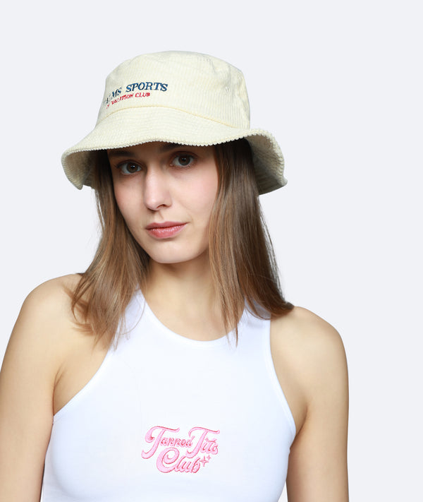 Palms Sports Corduroy Bucket Hat - Natural