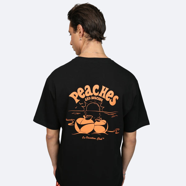 Peaches and Beaches T-Shirt - Black