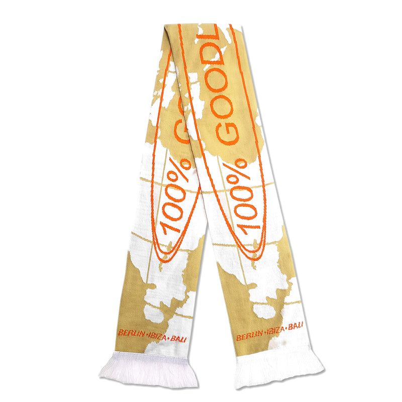 Goodlife Knit Scarf - White/Orange