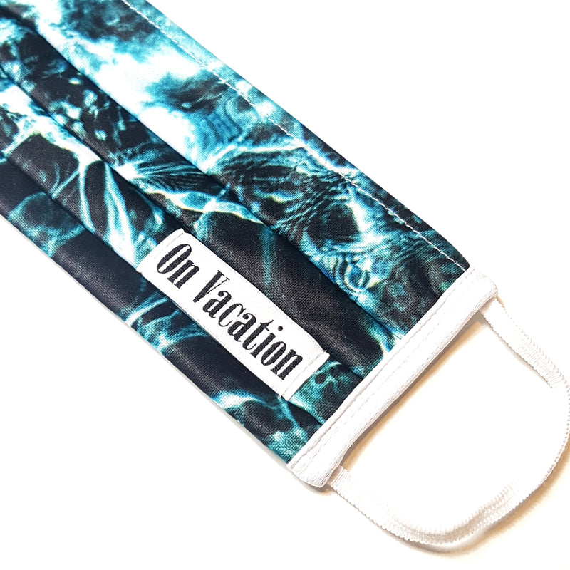 All Over Print Face Mask With Neckband - Ocean