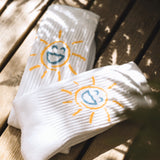 Sun Smile Tennis Socks - White