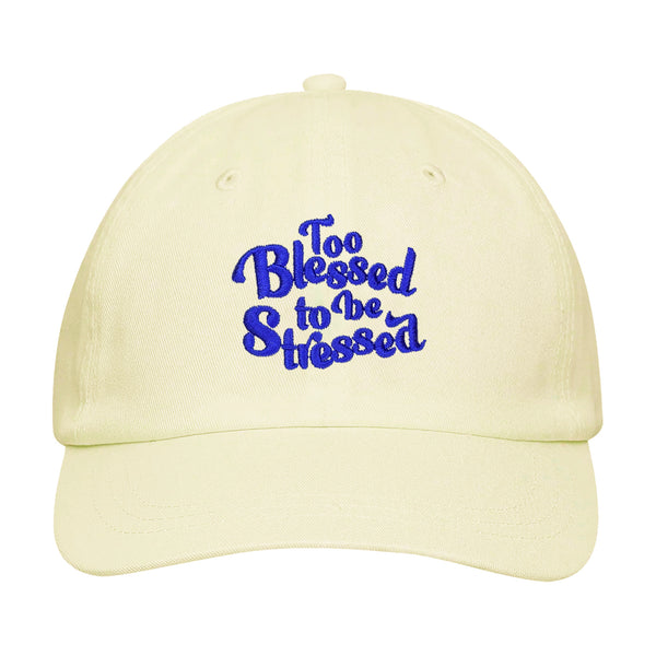 Too Blessed to be Stressed Cap - Lemon