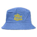 Too Blessed to be Stressed Corduroy Bucket Hat - Blue