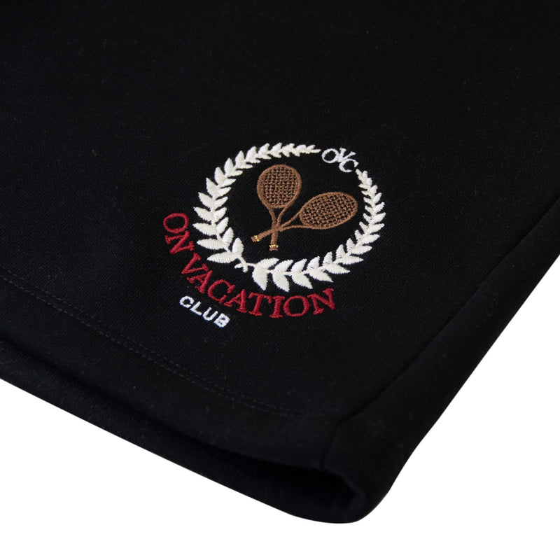 Ladies' Tennis Emblem Shorts- Black
